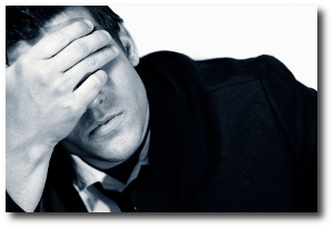man stressed